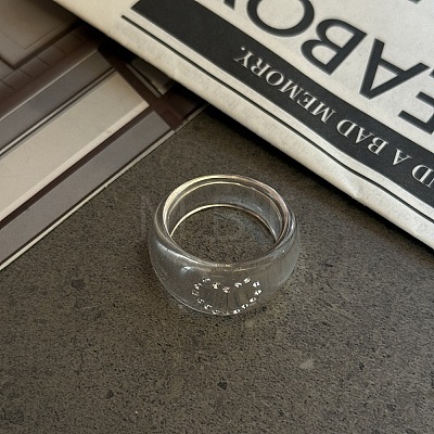 Resin & Crystal Rhinestone Finger Rings FS-WG59242-03-1