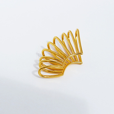 Brass Hollow Spring Cuff Earrings FS-WG2B78B-01-1