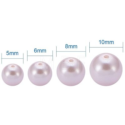 Eco-Friendly Dyed Glass Pearl Round Pearlized Bead HY-PH0009-RB091-1