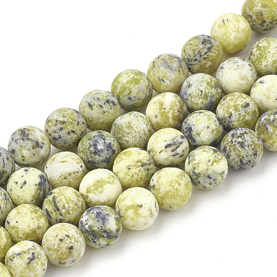 Natural Yellow Turquoise(Jasper) Beads Strands G-T106-297-1