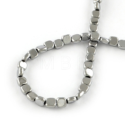 Electroplated Non-magnetic Synthetic Hematite Beads Strands G-R259-51H-1