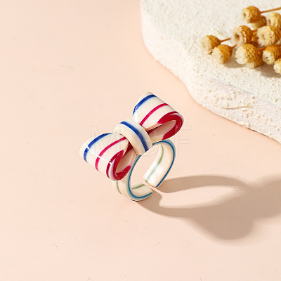 Acrylic Cuff Open Rings for Women WG33292-02-1