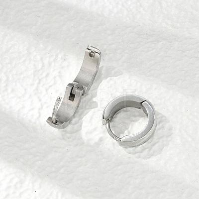 304 Stainless Steel Polishing effect Hoop Earrings EJEW-M001-29C-P-1