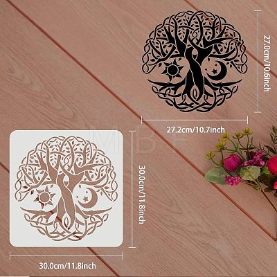 Large Plastic Reusable Drawing Painting Stencils Templates DIY-WH0172-611-1