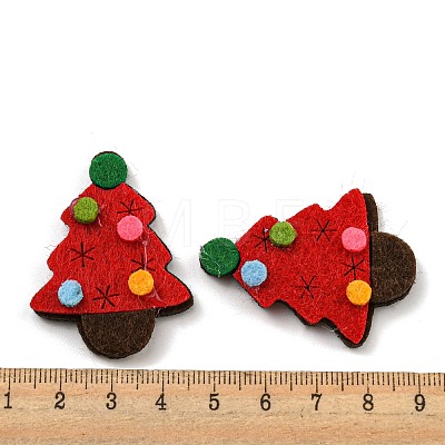 Christmas Trees Non-woven Fabrics Cabochons FIND-K015-01A-1