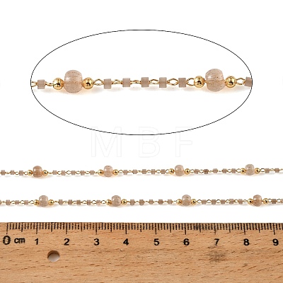 Handmade Brass Glass Beaded Chains GL-CBA1C06-01G-03-1