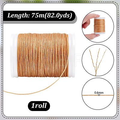 Round Polyester Sewing Threads OCOR-WH0108-39D-1