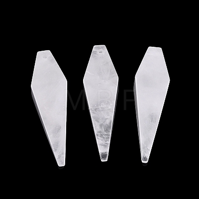 Natural Quartz Crystal Rock Crystal Pendants G-N362-22H-1