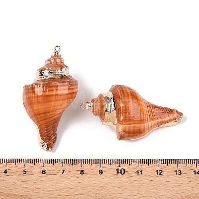 Natural Conch Shell Big Pendants SSHEL-N038-24C-1