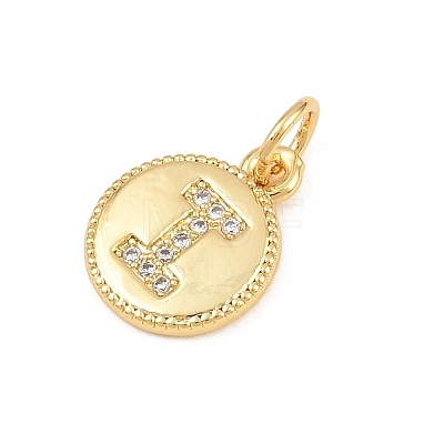 Brass Micro Pave Clear Cubic Zirconia Charms CU-CBA56CE-12G-I-1