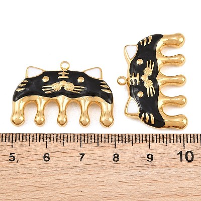 304 Stainless Steel Enamel Pendants SA-CBA033B-04G-01-1