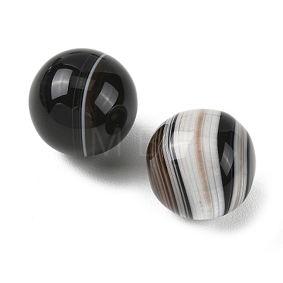 Natural Banded Agate(Dyed & Heated) Sphere Beads GG-D003-A04-01-1
