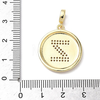 Brass Micro Pave Clear Cubic Zirconia Pendants KK-L253-17G-Z-1