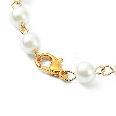 Glass Pearl Rosary Bead Necklaces NJEW-JN04340-1