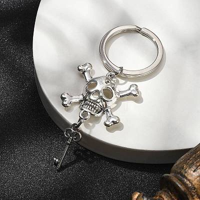 Alloy Skull Pendant Keychain KEYC-JKC00896-1