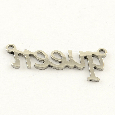 Fashionable Stainless Steel Word Charms X-STAS-R059-42-1