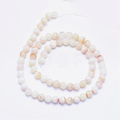 Natural Stripe Agate Beads Strands G-F425-19-1