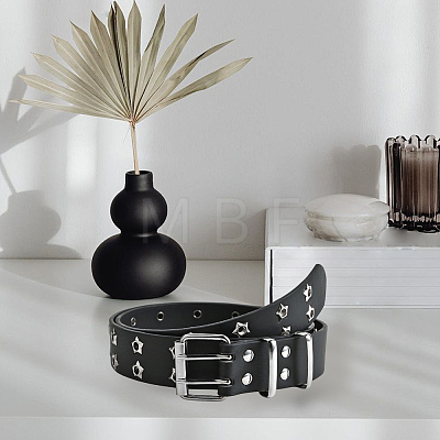 1Pc Star Eyelet PU Leather Waist Belts for Jeans AJEW-CL0005-63-1