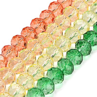 Transparent Painted Glass Beads Strands DGLA-A034-T6mm-A04-1