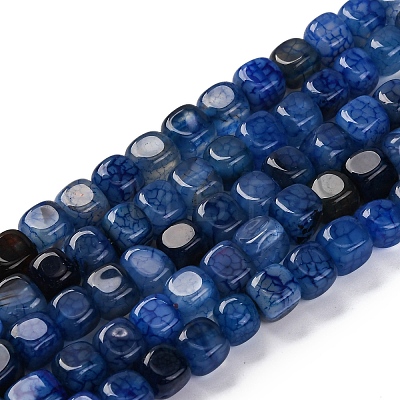 Natural Dragon Veins Agate Beads Strands G-G177-E07-01-1