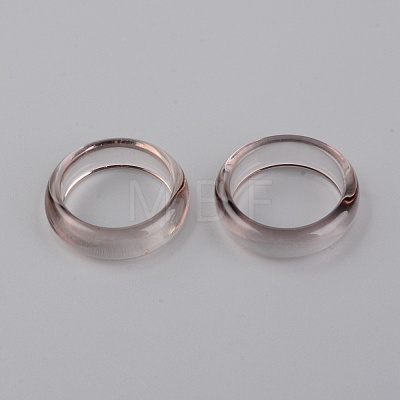 Transparent Resin Finger Rings RESI-WH0024-76L-1
