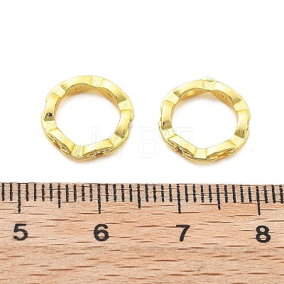 Brass Micro Pave Cubic Zirconia Beads Frame KK-H495-03G-1