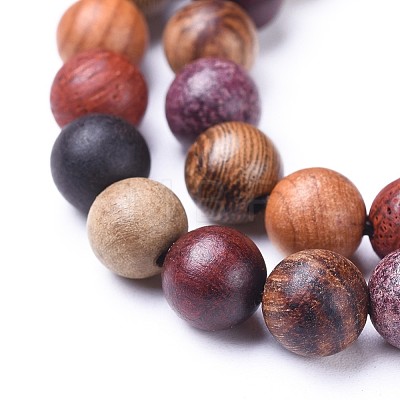 Natural Wood Beads Strands X-WOOD-F008-07-A-1