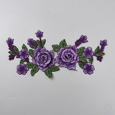 Flower Embroidery Cloth Iron On/Sew On Patches DIY-WH20050-13A-1