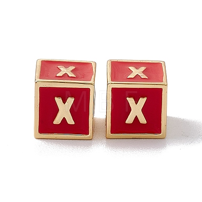 Rack Plating Brass Enamel Beads KK-B060-04G-03X-1