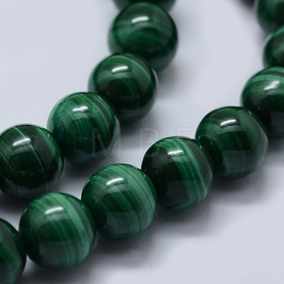 Natural Malachite Beads Strands G-F571-27A1-6mm-1