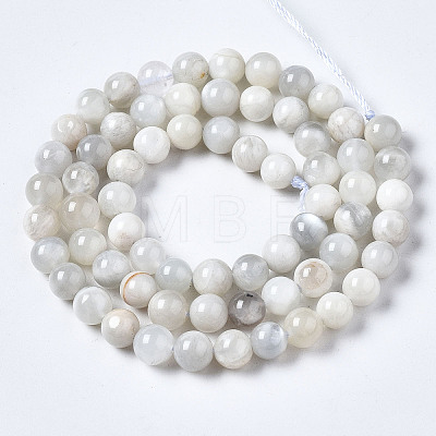 Natural White Moonstone Beads Strands G-N328-51A-01-1
