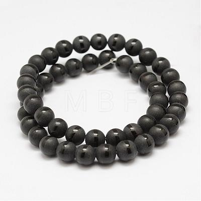 Natural Agate Beads Strands G-F450-8mm-1