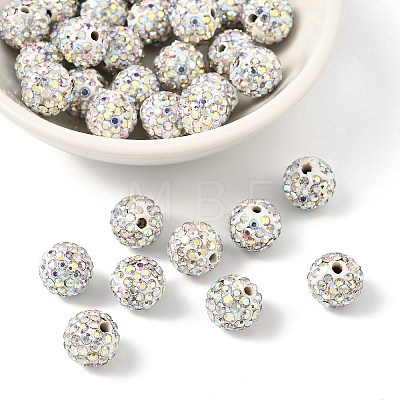 Polymer Clay Rhinestone Beads RB-N006-18-1