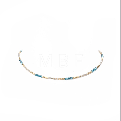 Glass Seed Beaded Necklaces for Women NJEW-JN04230-1