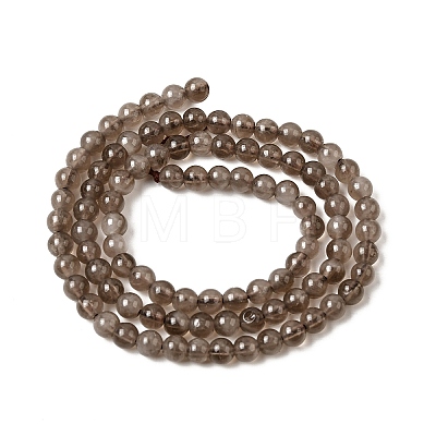 Natural Smoky Quartz Beads Strands G-B167-A09-4mm-1