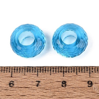 Transparent Glass European Beads GPDL-Q024-14mm-A04-1