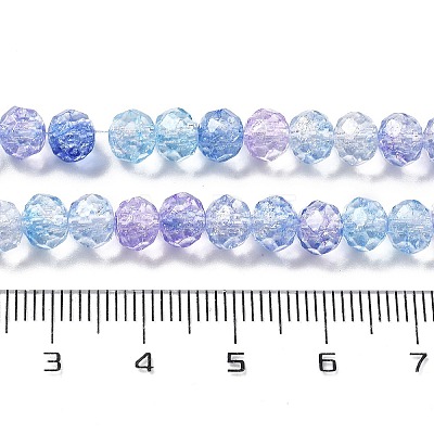 Transparent Crackle Glass Beads Strands CCG-L050-01B-08-1