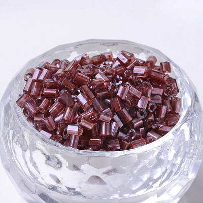 Transparent Lustered Two Cut Glass Seed Beads SEED-Q022-002-1
