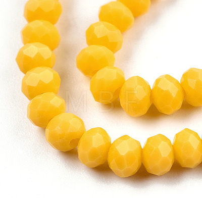 Opaque Solid Color Imitation Jade Glass Beads Strands EGLA-A044-P4mm-D29-1