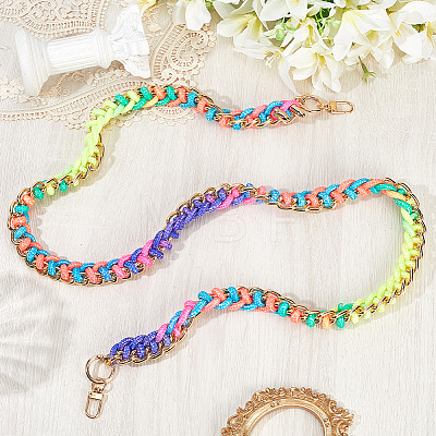 Acrylic Cable Chain & Polyester Braided Cord Bag Straps FIND-WH20033-020KCG-D-1