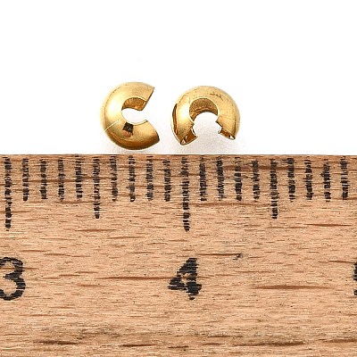 304 Stainless Steel Crimp Beads Covers LS-X-STAS-P239-34G-03-1