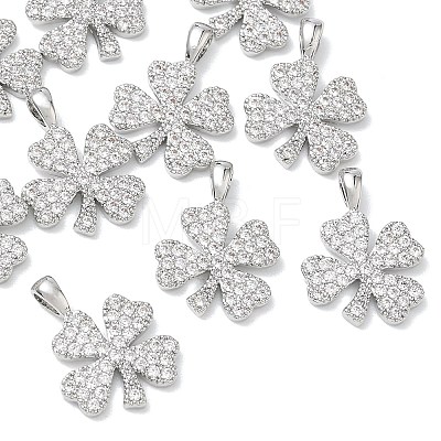 SHEGRACE Brass Clear Cubic Zirconia Pendants XGRQ3K944-564P-1