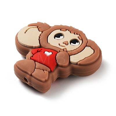 Monkey Food Grade Silicone Focal Beads SIL-Z014-01B-1