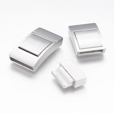 304 Stainless Steel Bayonet Clasps STAS-G143-38P-1
