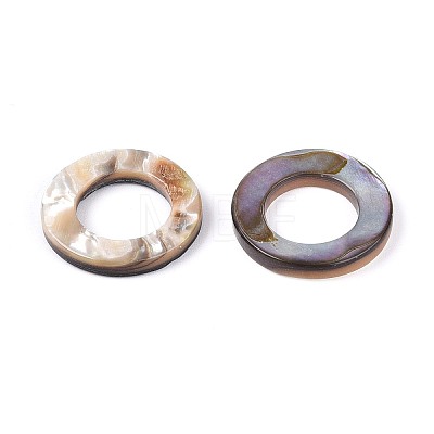Natural Paua Shell Linking Rings SSHEL-N041-01A-1