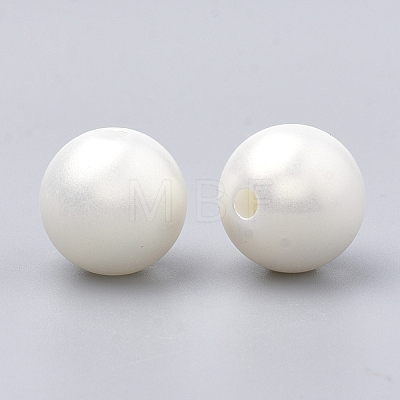 Spray Painted Style Acrylic Beads MACR-T010-8mm-1