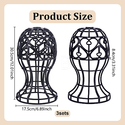 3Pcs Iron Wig Support Holder ODIS-GA0001-92-1