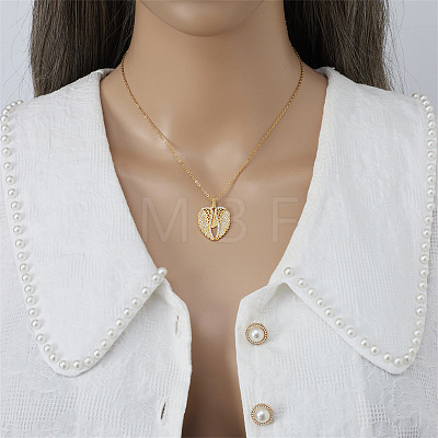 Brass Micro Pave Cubic Zirconia Openable Blank Locket Pendant Necklaces for Engraved Name FS-WG25E25-05-1