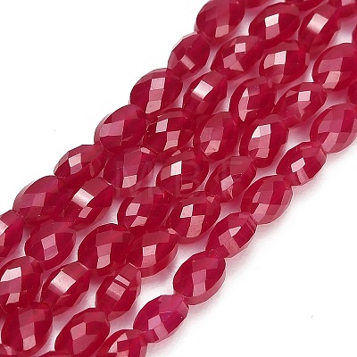 Lab Grown Red Corundum Beads Strands GG-CBAC488-01B-1