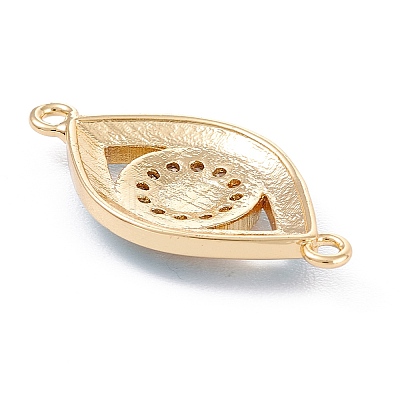 Brass Micro Pave Clear Cubic Zirconia Links KK-P201-40G-B-1